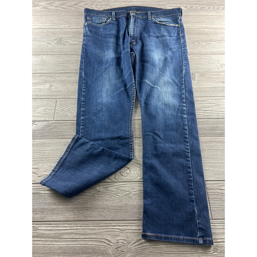 Levi's 513 Dark Blue Wash Denim Straight Leg Jeans Men's Size 38x30